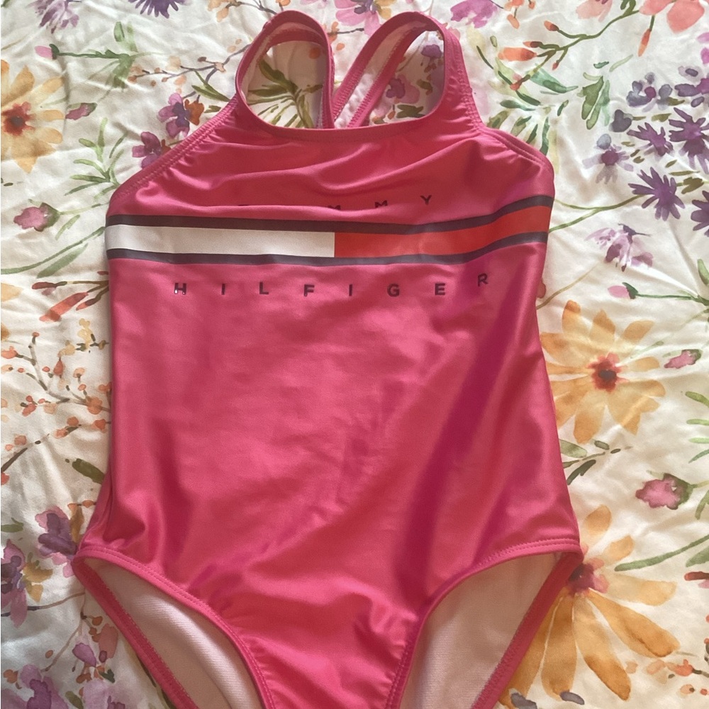 Tommy Hilfiger Kids Pink One Piece Swimsuit size M